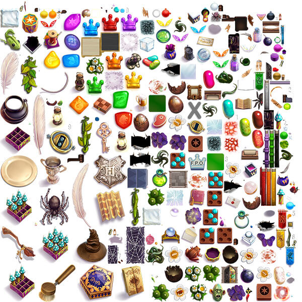 Download Harry Potter: Puzzles & Spells game assets | Assets, Texture ...